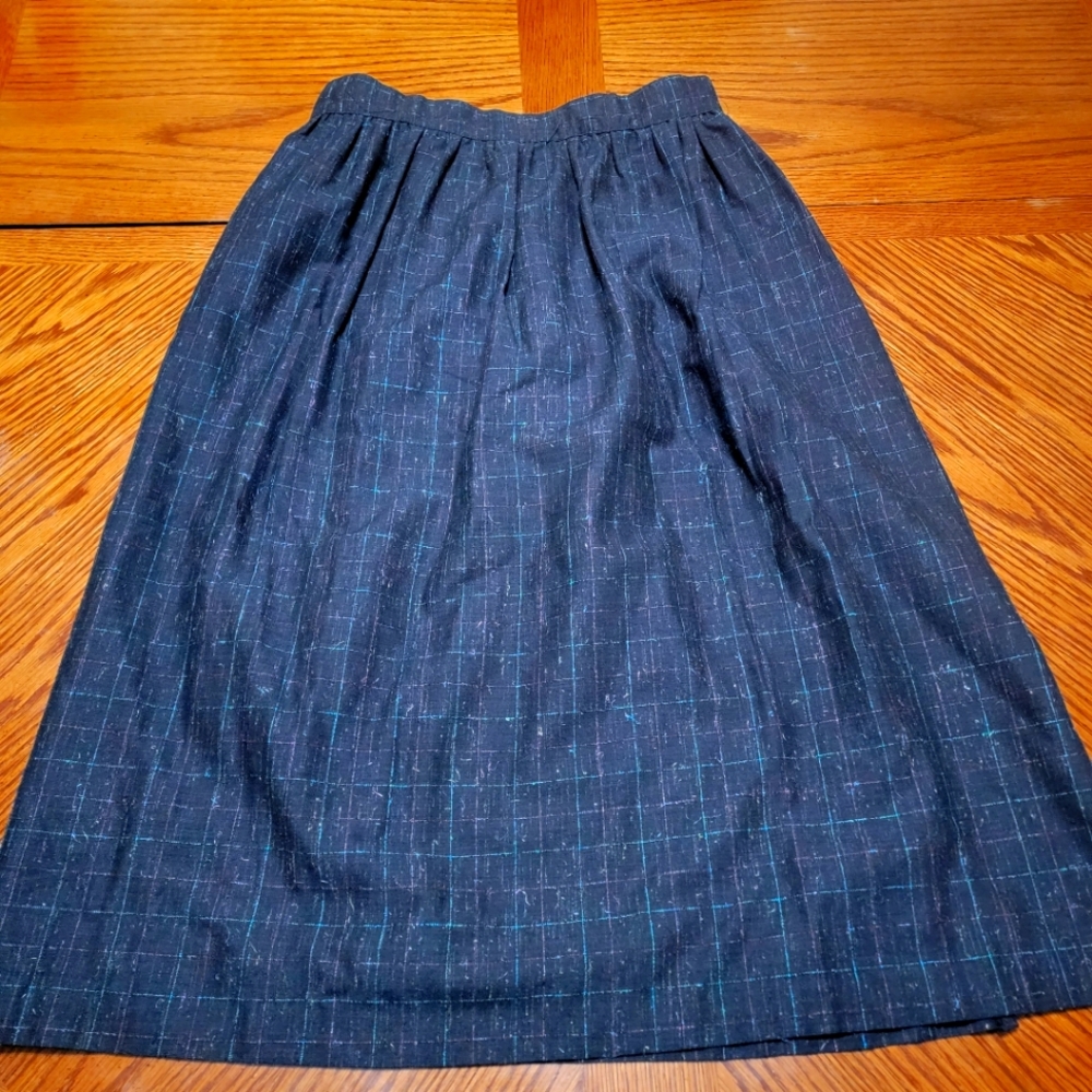 Vintage Rhubarb grid pattern skirt size 8